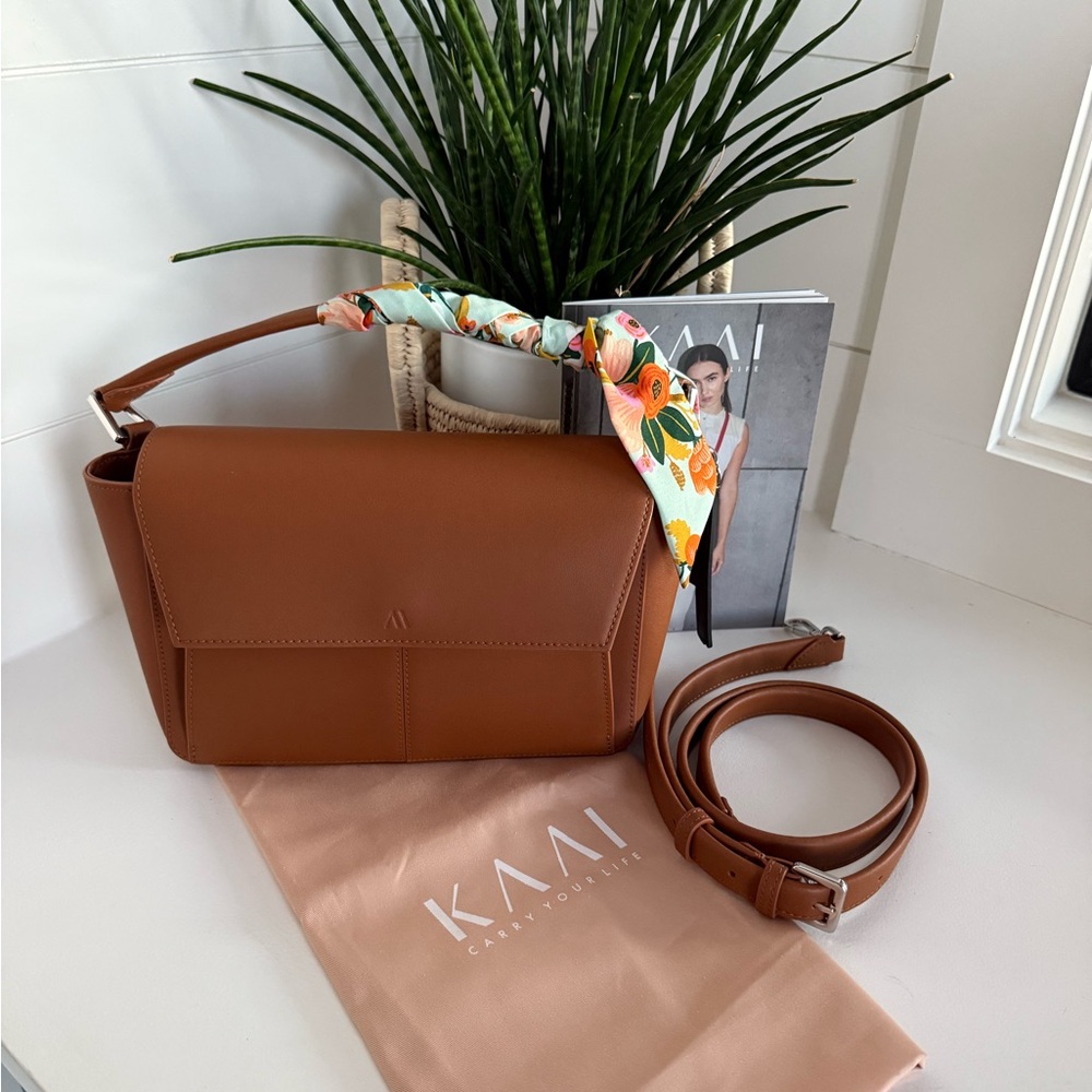 KAAI Ikon Bag – Cognac | Palladium Hardware with Bag Charm